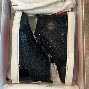 Christian Louboutin Black High-Top Sneakers